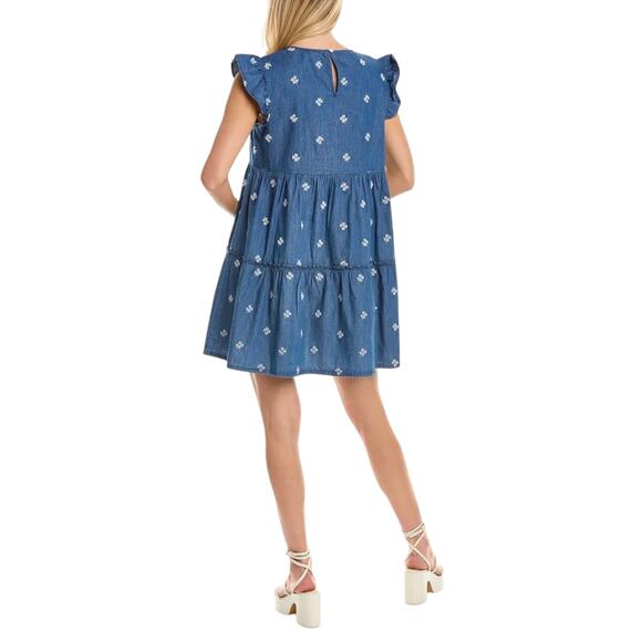 Draper James Embroidered A-line Dress - Blue - XXL - Picture 9 of 13